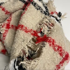 Brand New Soft Infinity Scarf With Frayed Edges